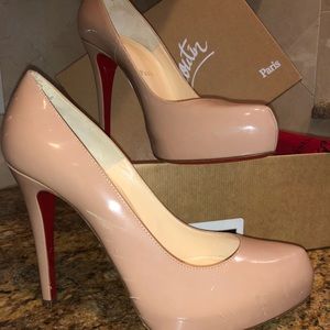Rolando 120 patent calf nude Christian Louboutin
